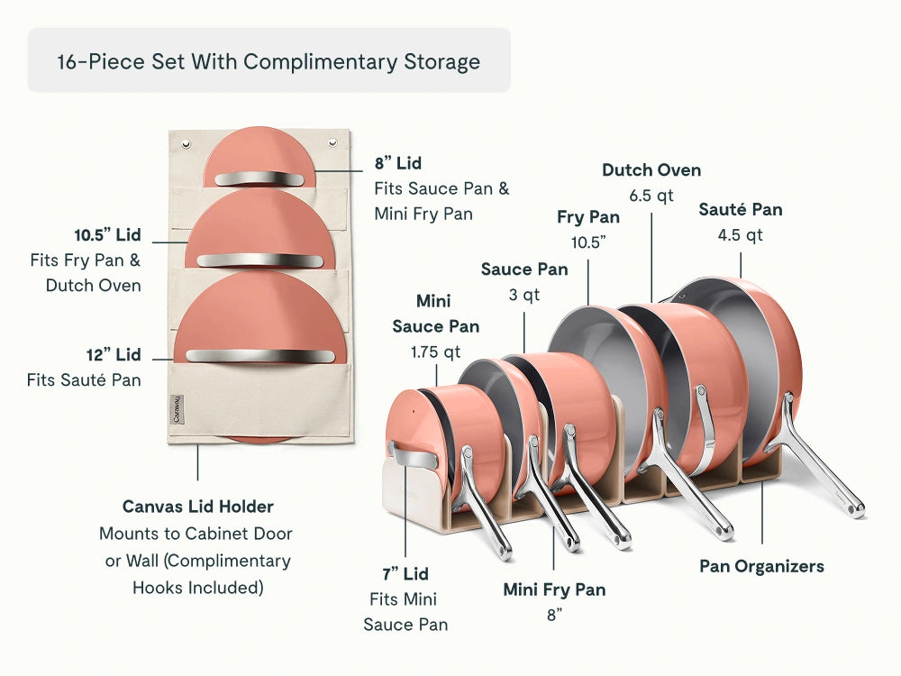 Cookware & Minis Set - 16-Piece Ceramic Set With Complimentary Storage - US 5440