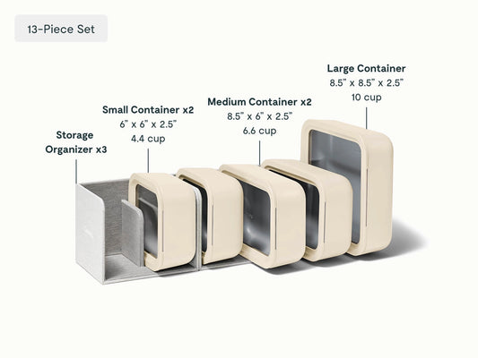 Food Storage Set - 13-pc set of clean storage for leftovers and lasting freshness. - US 8426