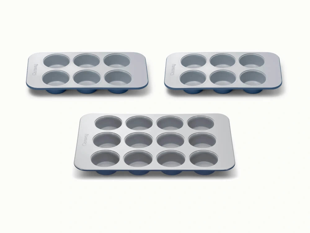 Muffin Pan Trio - 12-Cup & 6-Cup Non-Stick Ceramic Muffin Pans - US 2532