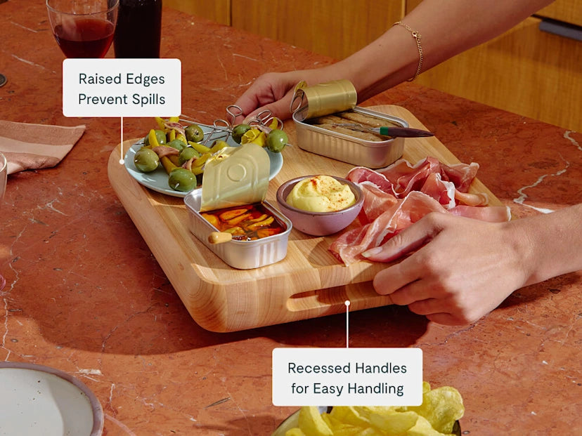 12” Prep & Serve Butcher Block - Dual-Sided Square Butcher Block - US 6600
