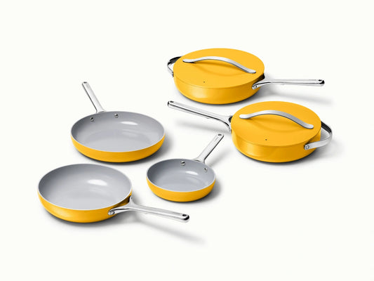 7pc Fry &amp; Sauté Set - 7-Piece Set of Ceramic-Coated Pans With Lids - US 7309