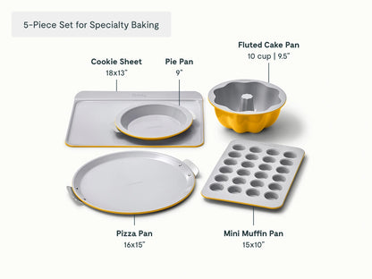 Full Ceramic Bakeware Set - 22-Piece Set With Complimentary Storage - US 3215