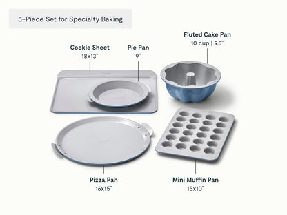 Full Ceramic Bakeware Set - 22-Piece Set With Complimentary Storage - US 2173