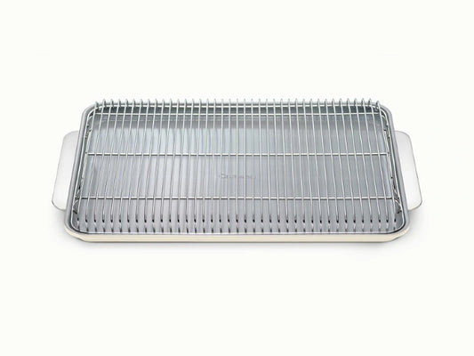 Baking &amp; Cooling Duo - 18x13” Non-Stick Ceramic Sheet With Steel Rack - US 8537