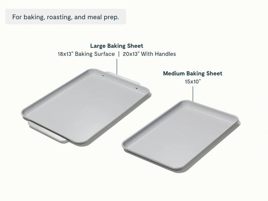 Baking Sheet Duo - 18x13" &amp; 15x10" Non-Stick Ceramic Baking Sheets - US 2372