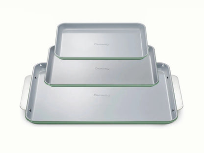 Baking Sheet Trio - 18x13", 15x10" &amp; 13x9” Non-Stick Ceramic Sheets - US 2870