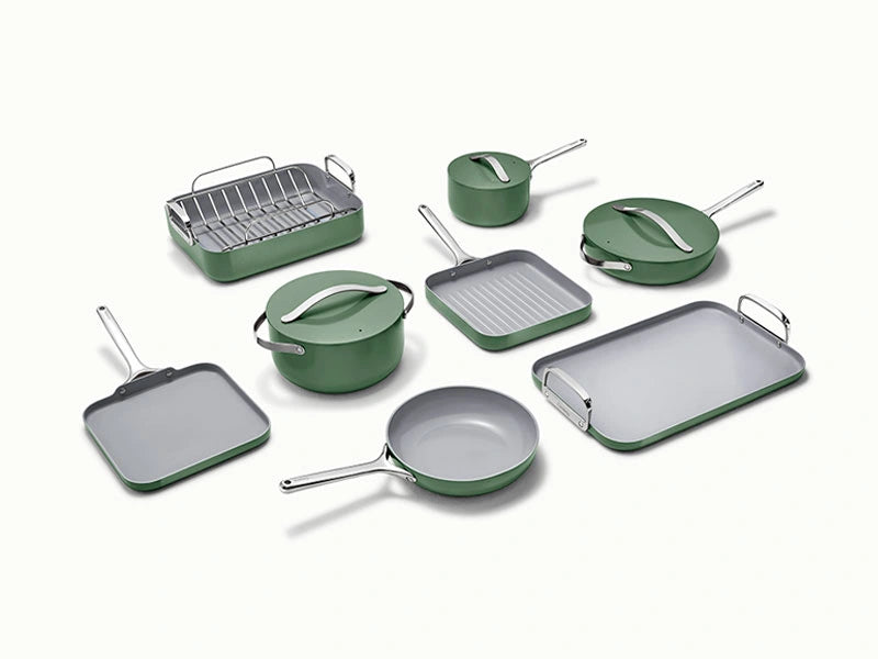Ceramic-Coated Cookware Bundle - A curated 19-piece non-stick set for everyday cooking &amp; special occasions. - US 1241