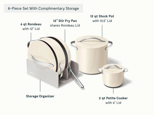 Cookware+ Set - 8-Piece Ceramic Set With Complimentary Storage - US 0720
