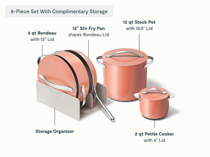 Cookware+ Set - 8-Piece Ceramic Set With Complimentary Storage - US 9501