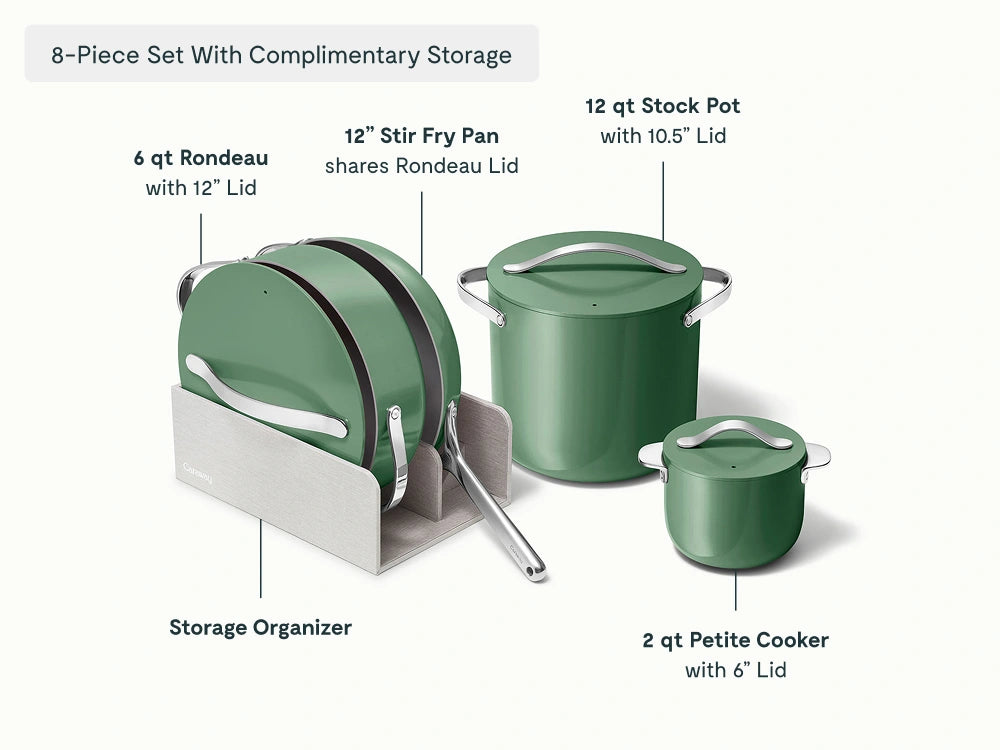 Full Ceramic Cookware Bundle - 31-Piece Ceramic Set With Complimentary Storage - US 7550