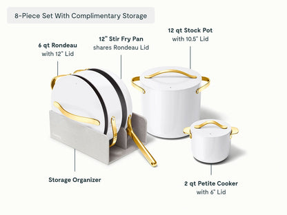Cookware+ Set - 8-Piece Ceramic Set With Complimentary Storage - US 2205