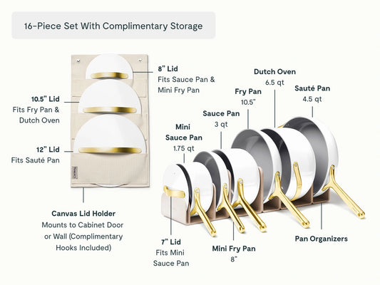 Full Ceramic Cookware Bundle - 31-Piece Ceramic Set With Complimentary Storage - US 8380