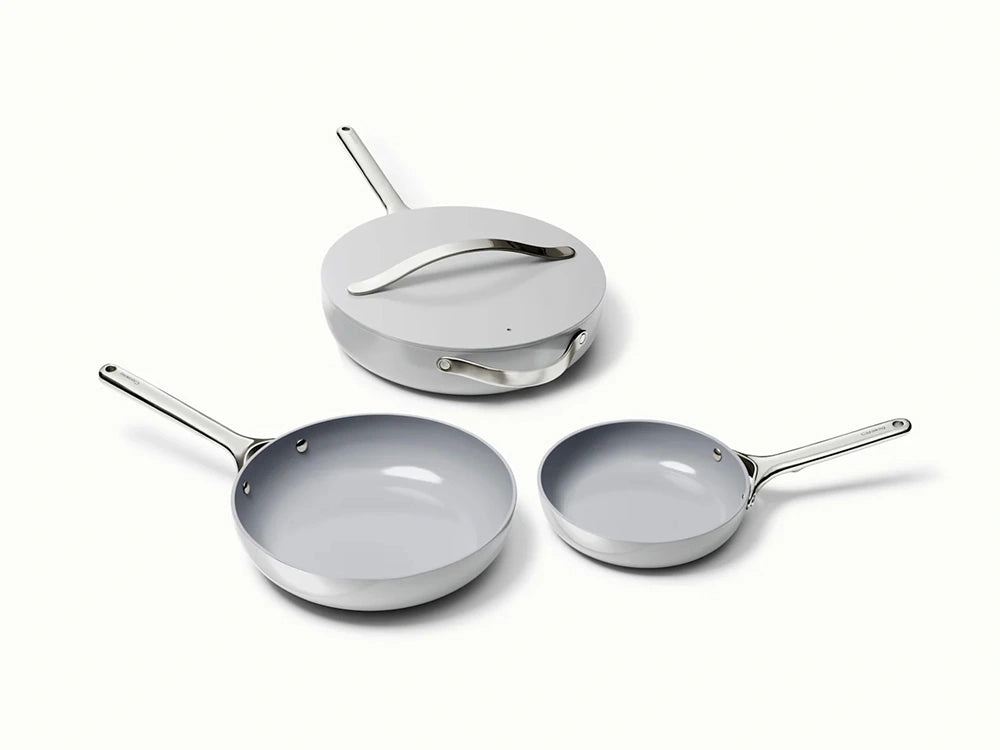 4pc Fry &amp; Sauté Set  - Non-Stick Ceramic Fry Pan, Mini Fry Pan &amp; Sauté Pan - US 8572