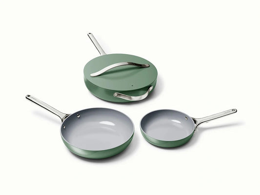 4pc Fry &amp; Sauté Set  - Non-Stick Ceramic Fry Pan, Mini Fry Pan &amp; Sauté Pan - US 1703