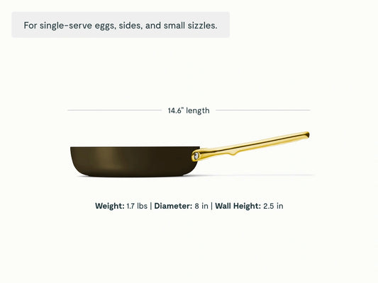 Mini Fry Pan - The mini 8’’ Fry Pan is your ideal kitchen companion for single serve meals. - US 6558