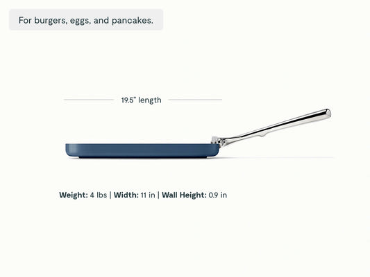Square Griddle Pan - 11” Non-Stick Ceramic Square Pan - US 8338