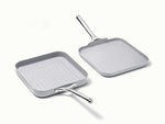 Square Pan Duo - 11” Non-Stick Ceramic Grill &amp; Griddle Pans - US 6829
