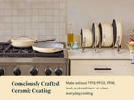 Squareware Set - 7-Piece Set of Ceramic-Coated Pans With Complimentary Storage - US 6805