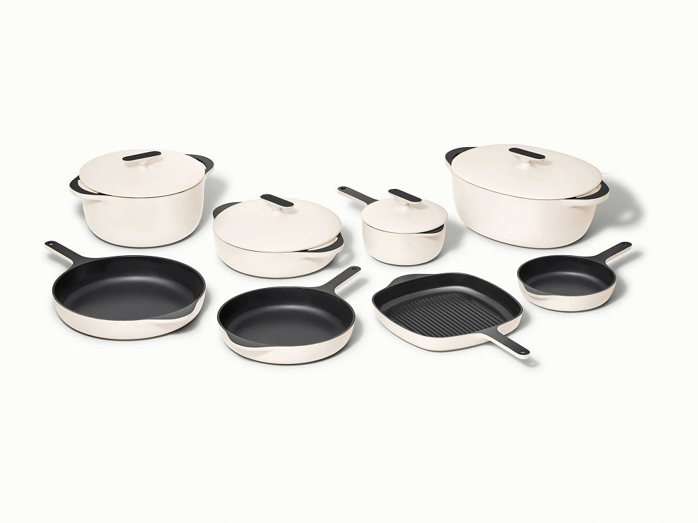 Deluxe Enameled Cast Iron Set - 16-Piece Set With Complimentary Storage Organizer - US 9740