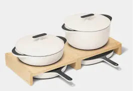 7pc Fry &amp; Sauté Set - 7-Piece Set of Ceramic-Coated Pans With Lids - US 9865