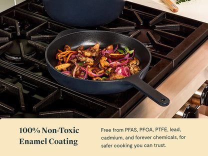 Enameled Cast Iron Skillet Duo - Durable Pair With Excellent Heat Retention - US 4904