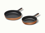 Enameled Cast Iron Skillet Duo - Durable Pair With Excellent Heat Retention - US 4102
