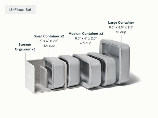Food Storage Set - 13-pc set of clean storage for leftovers and lasting freshness. - US 6811
