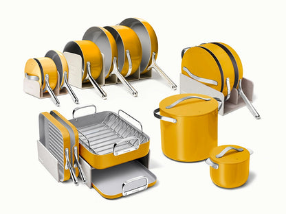 Full Ceramic Cookware Bundle - 31-Piece Ceramic Set With Complimentary Storage - US 3121
