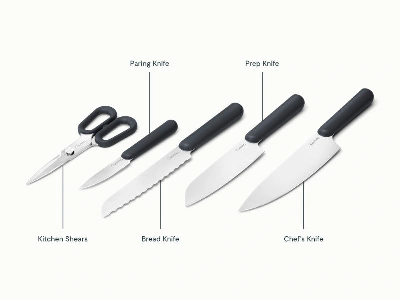 Knife Set - 4 essential knives, made with premium German stainless steel, and a pair of shears. - US 8278