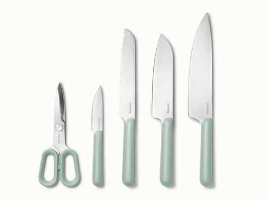 Knife Set - 4 essential knives, made with premium German stainless steel, and a pair of shears. - US 7934