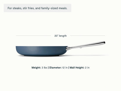 Fry Pan Trio with Glass Lids - 6-Piece Set of Ceramic-Coated Pans With Glass Lids - US 5023