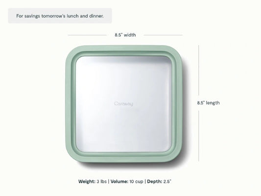 Large Storage Container - Ceramic-coated 10 cup glass Container built for clean storing. - US 8317