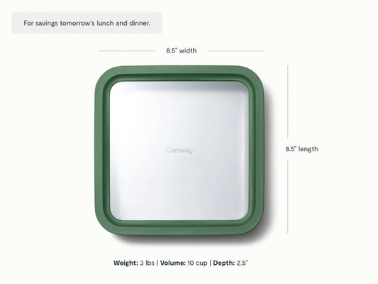 Large Storage Container - Ceramic-coated 10 cup glass Container built for clean storing. - US 2549