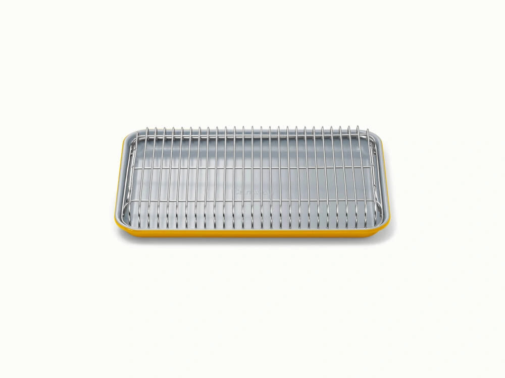 Small Baking &amp; Cooling Duo - 13x9” Non-Stick Ceramic Sheet With Steel Rack - US 2468