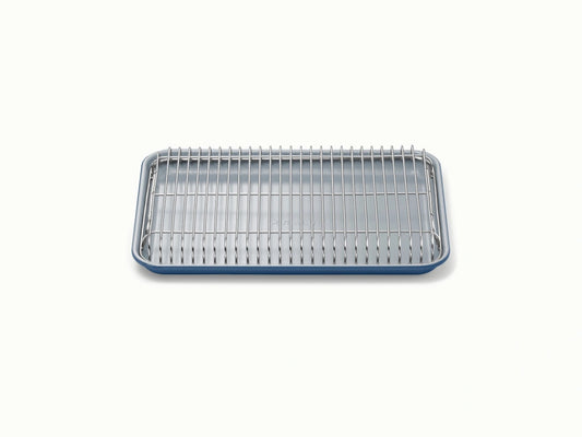 Small Baking &amp; Cooling Duo - 13x9” Non-Stick Ceramic Sheet With Steel Rack - US 1706