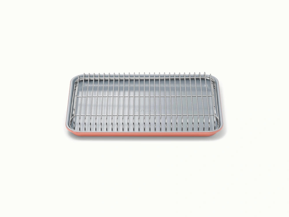 Small Baking &amp; Cooling Duo - 13x9” Non-Stick Ceramic Sheet With Steel Rack - US 5155