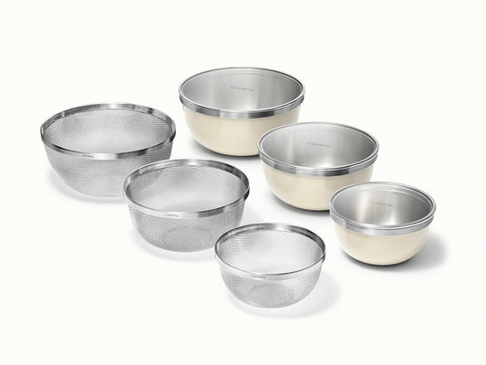 Mixing Bowl &amp; Strainer Set - 9-Piece Set for Clean Mixing and Straining - US 3912