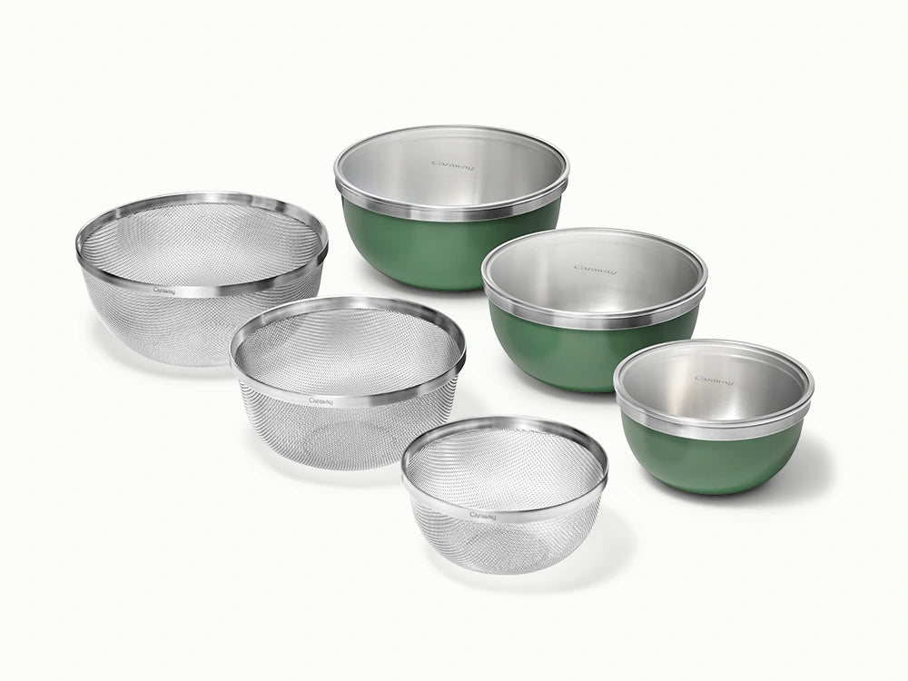 Mixing Bowl &amp; Strainer Set - 9-Piece Set for Clean Mixing and Straining - US 3949