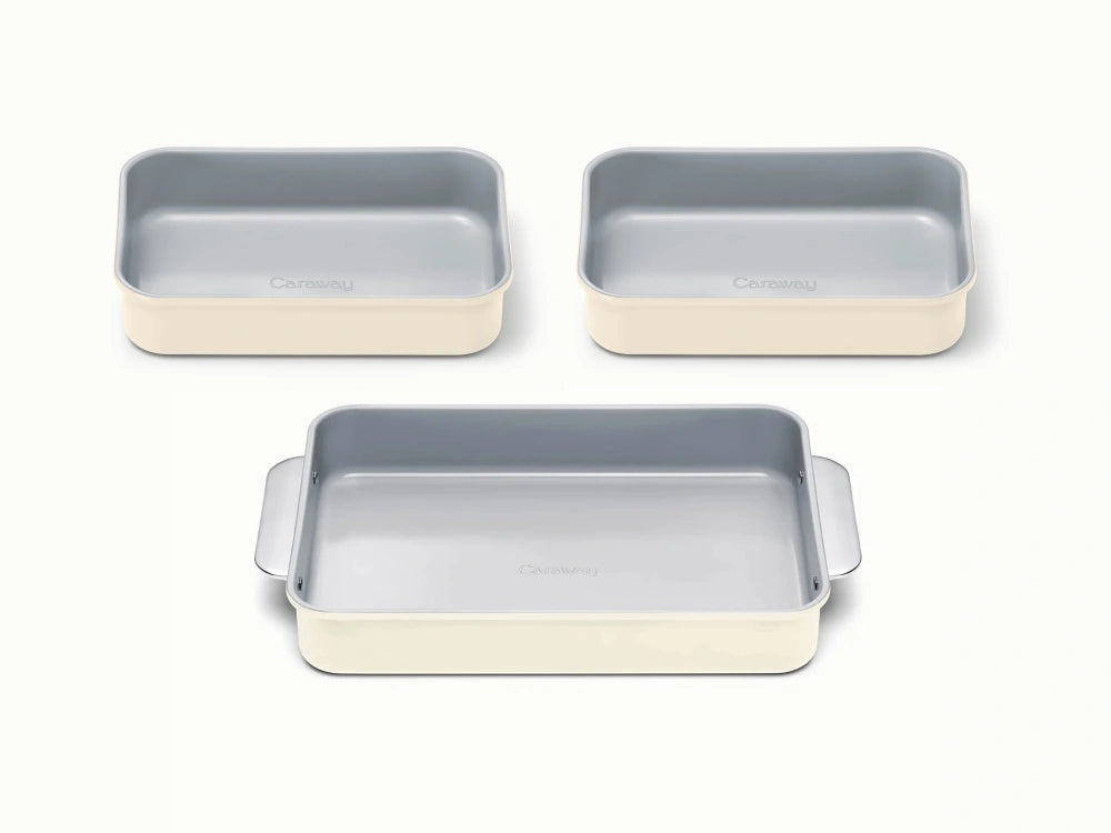 Rectangle Pan Trio - 13x9" &amp; 9x6.5" Non-Stick Ceramic Baking Pans - US 0944