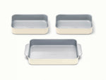 Rectangle Pan Trio - 13x9" &amp; 9x6.5" Non-Stick Ceramic Baking Pans - US 0944