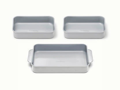 Rectangle Pan Trio - 13x9" &amp; 9x6.5" Non-Stick Ceramic Baking Pans - US 4131
