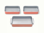 Rectangle Pan Trio - 13x9" &amp; 9x6.5" Non-Stick Ceramic Baking Pans - US 1876