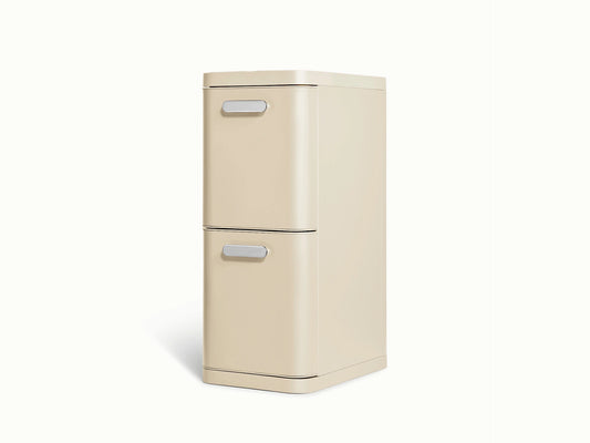 45L 2-Drawer Recycling Bin - Dual-Drawer Recycling Bin for Effortless Sorting - US 5186