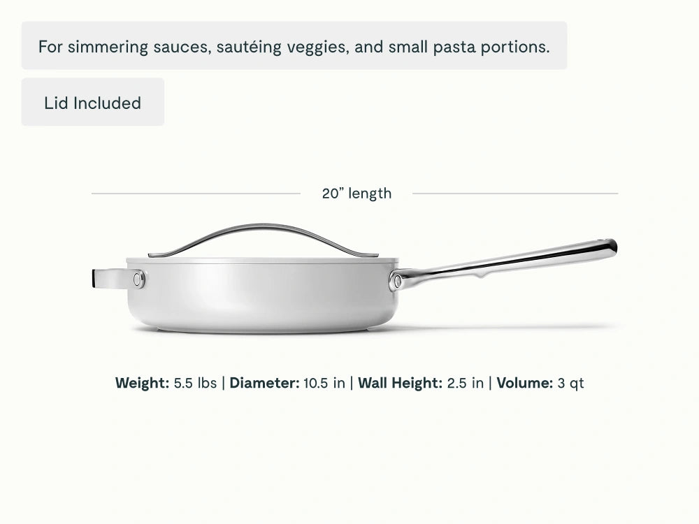 Sauté Pan Duo - 4-Piece Set of Non-Stick Ceramic Pans With Lids - US 4426