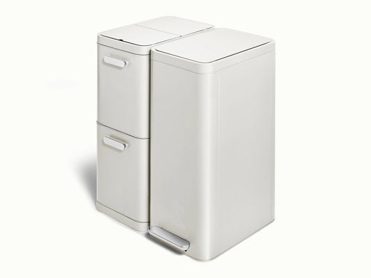 Trash &amp; Recycling Duo (Slim) - A Cohesive System for Clean Sorting &amp; Disposal - US 8144