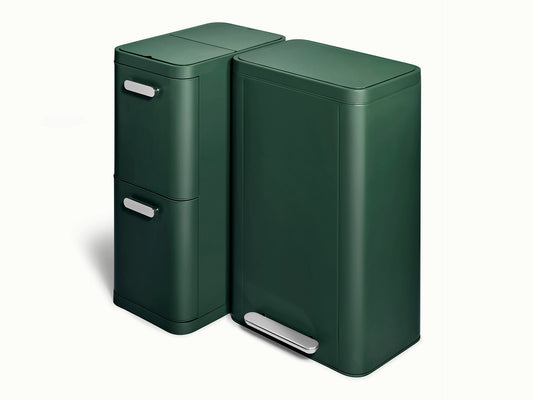 Trash &amp; Recycling Duo (Rectangular) - A Cohesive System for Clean Sorting &amp; Disposal - US 7273